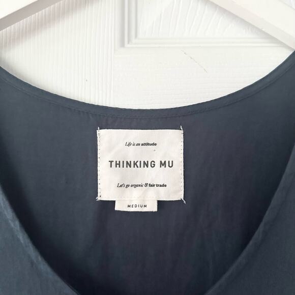 Thinking Mu Organic Cotton Faces Silhouette Sleeveless Relaxed Jumpsuit Medium - Picture 6 of 11